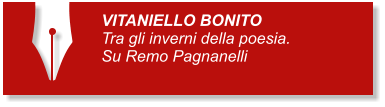 VITANIELLO BONITO Tra gli inverni della poesia. Su Remo Pagnanelli